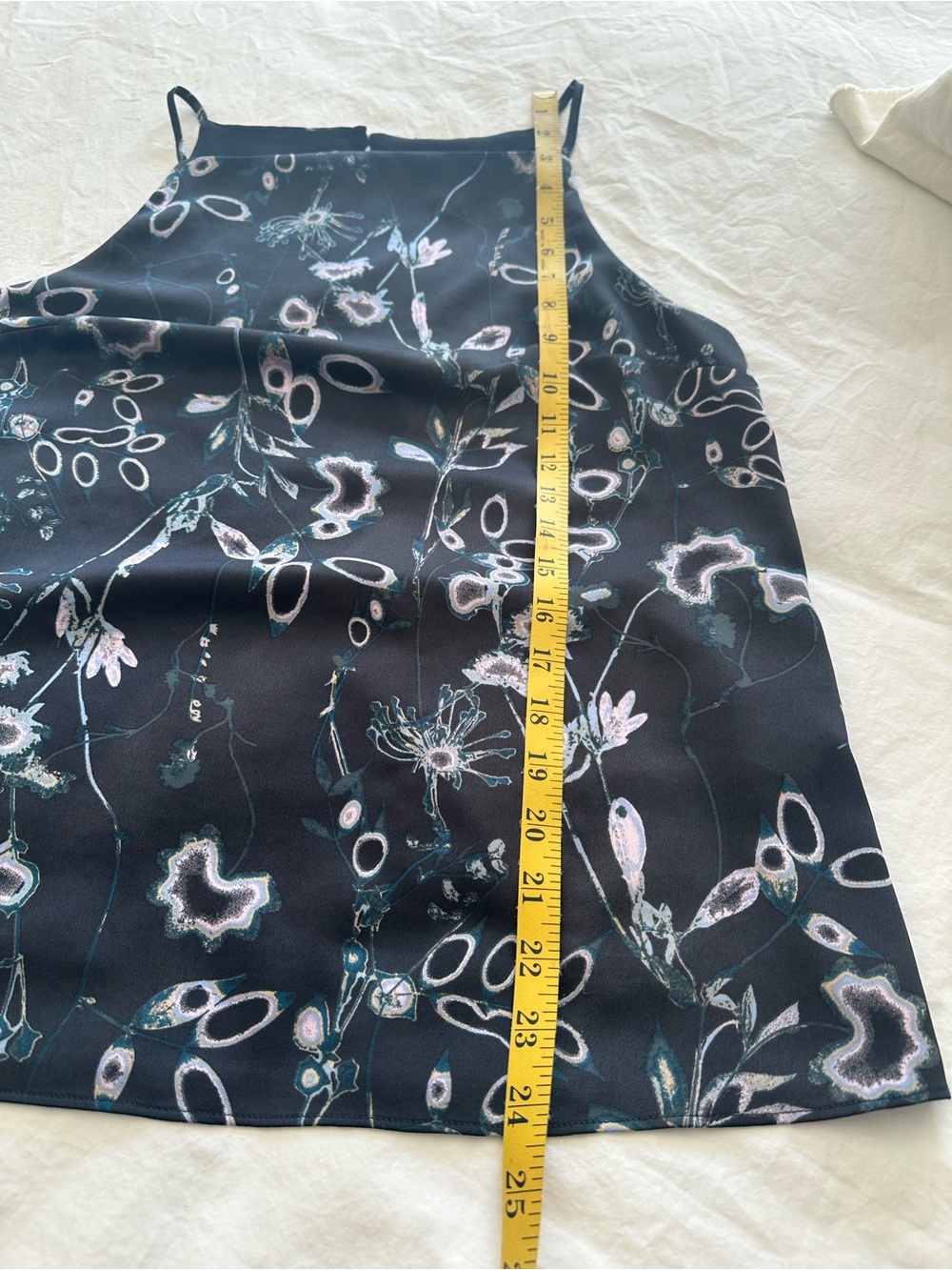 Nordstrom top with lavender print on black size medium - Picture 6 of 15